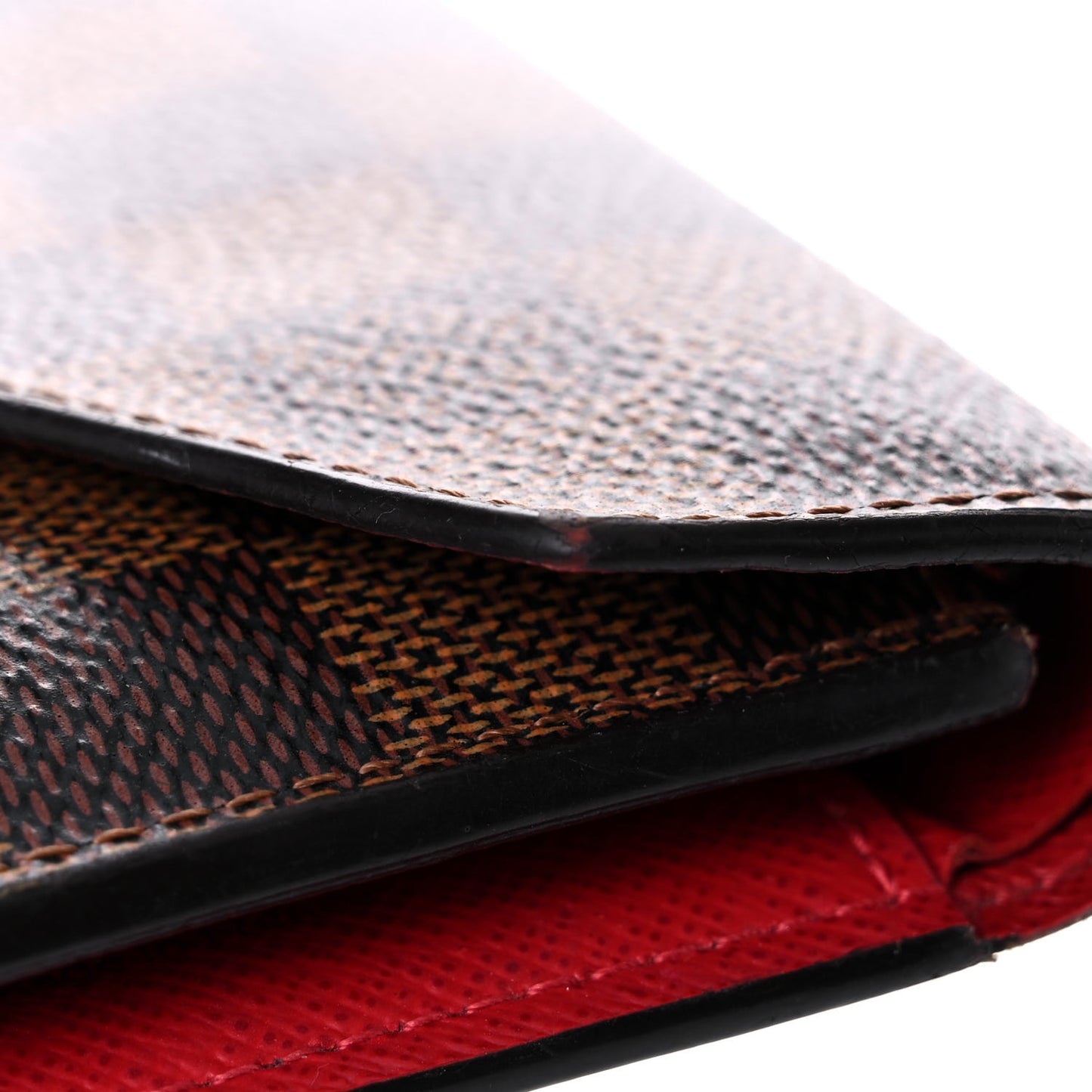Damier Ebene Victorine Wallet Red
