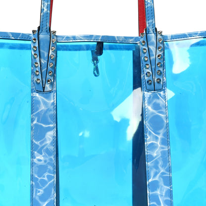 Christian Louboutin PVC Spikes East West Cabata Tote Blue 14 of 19