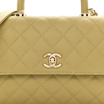 Chanel Caviar Quilted Mini Coco Handle Flap Light Green 7 of 10