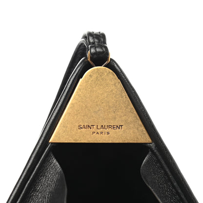 Saint Laurent Lambskin Pyramid Clutch Black 7 of 9