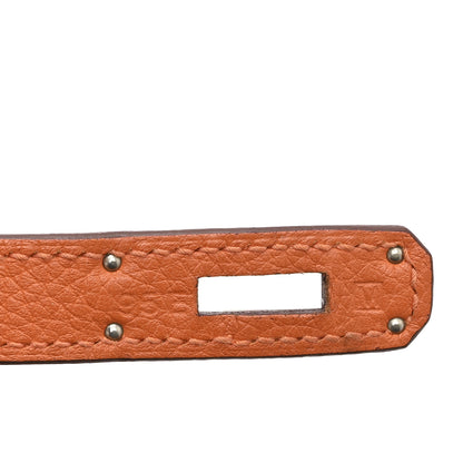 Hermes Taurillon Clemence Birkin 30 Orange 7 of 10