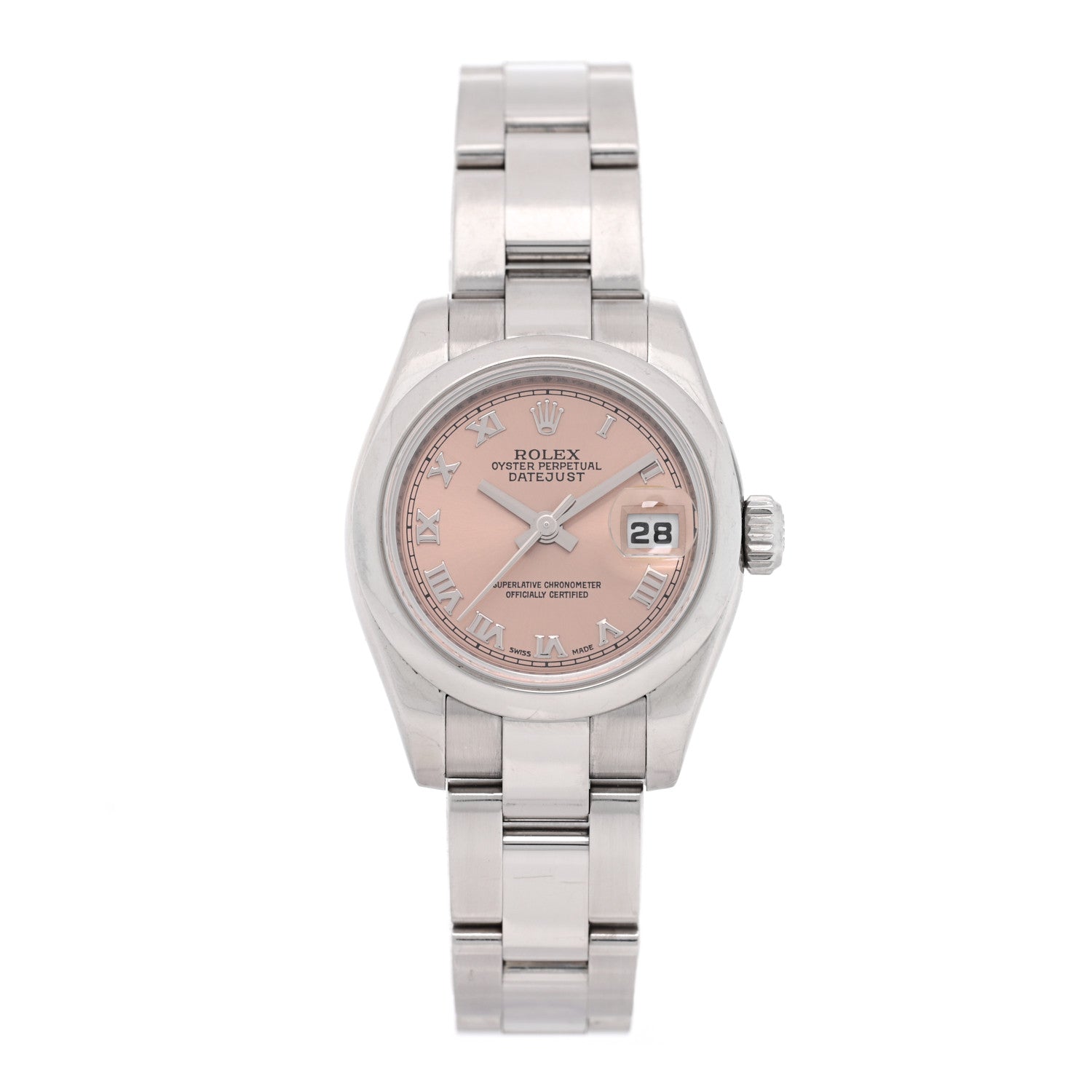 Rolex Stainless Steel 26mm Oyster Perpetual Datejust Watch Pink Roman 179160 1 of 5