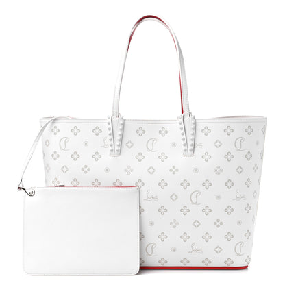 Christian Louboutin Calfskin Loubinthesky East West Cabata Tote White 1 of 10