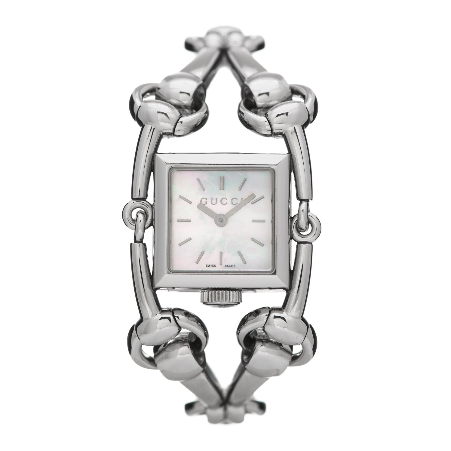 Gucci Stainless Steel Mother of Pearl 29mm Signoria Quartz Watch 1 of 5