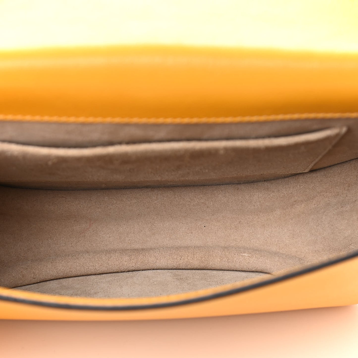 Calfskin Suede Medium Nile Bracelet Bag Dark Ochre