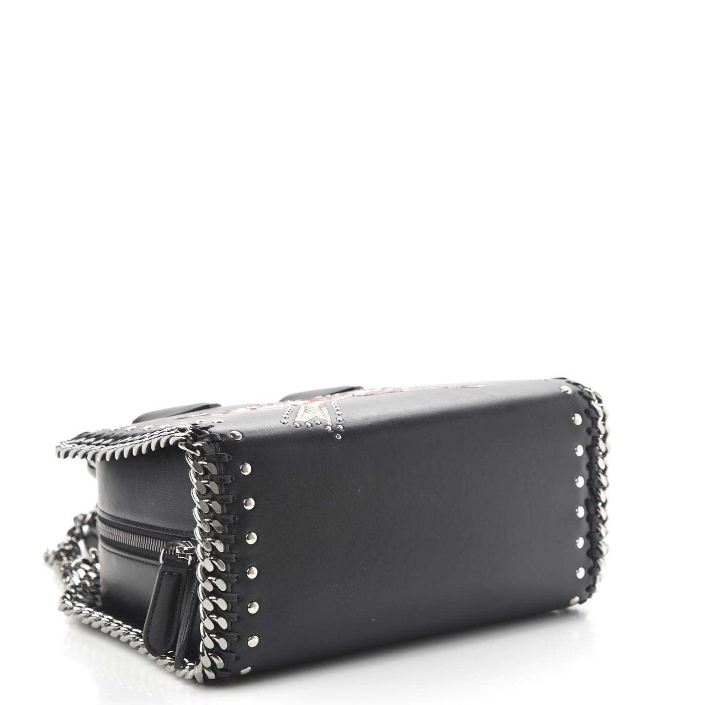 Eco Alter Nappa Mini Falabella Box Bird Top Handle Bag Black