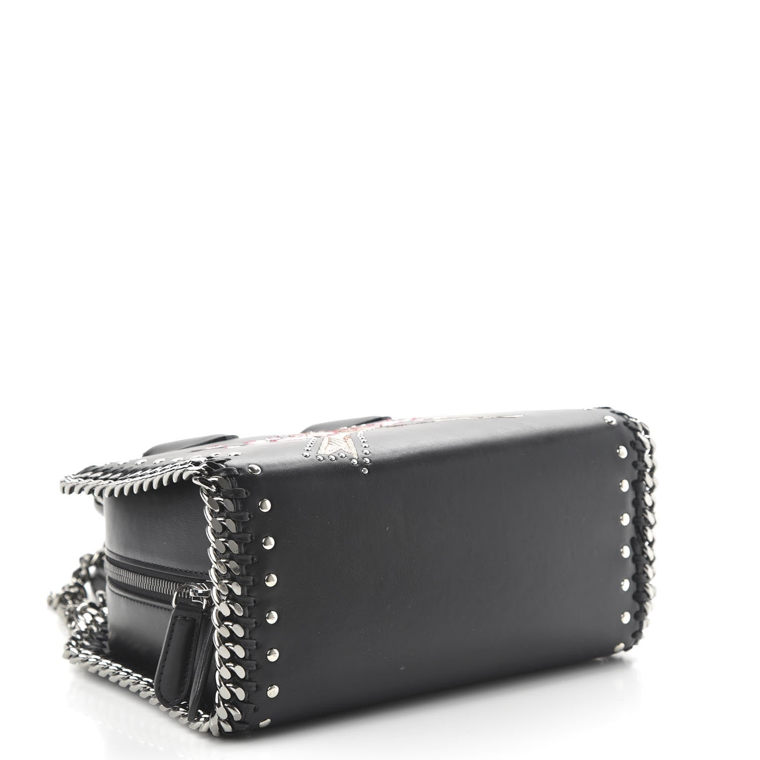 Stella McCartney Eco Alter Nappa Mini Falabella Box Bird Top Handle Bag Black 4 of 9
