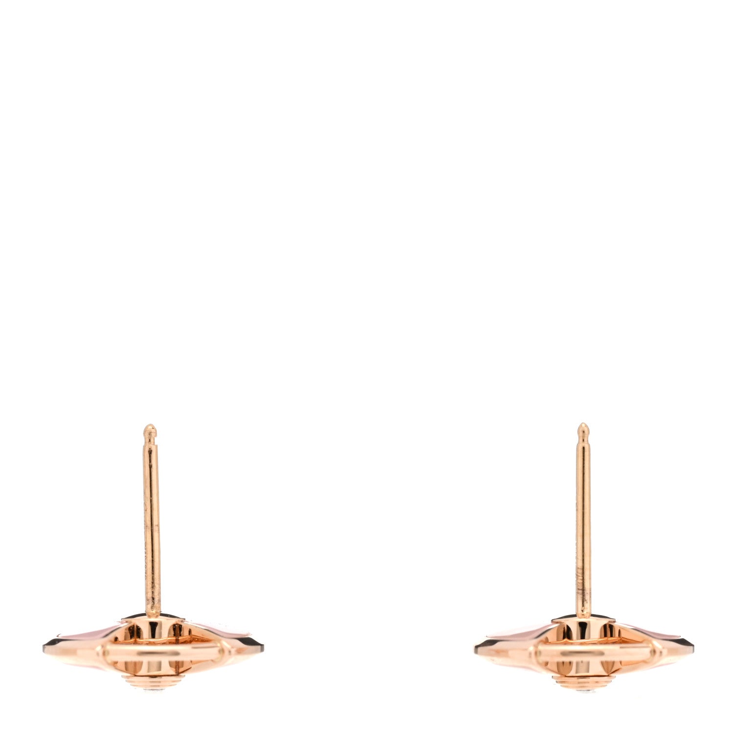 Cartier 18K Pink Gold Diamond Pink Opal Amulette de Cartier Earrings 3 of 5