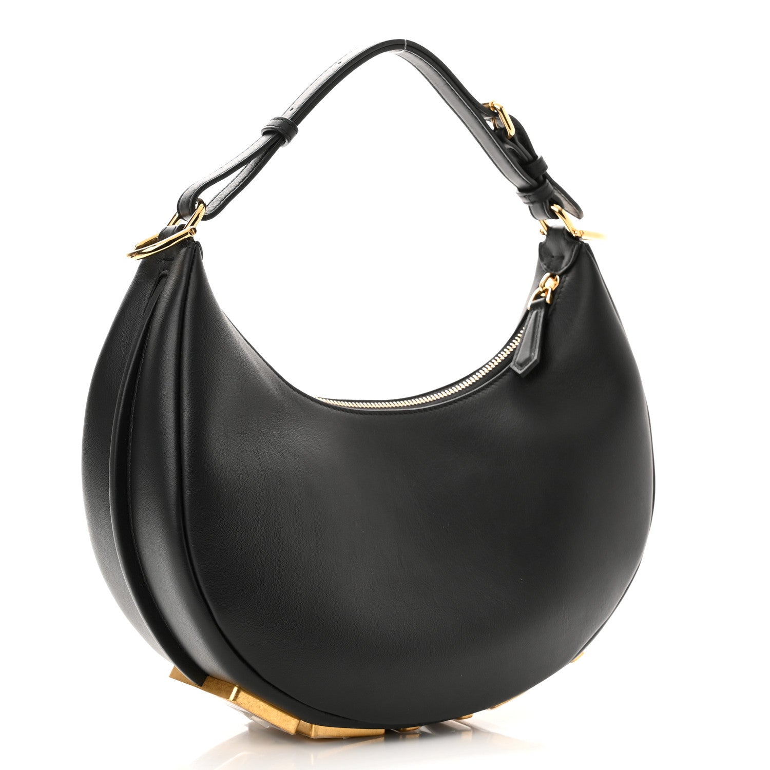 Fendi Vitello Grace Matte Small Fendigraphy Hobo Bag Black 3 of 10