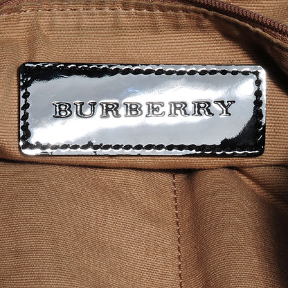 Burberry Patent Trim Nova Check Tote Black 6 of 8