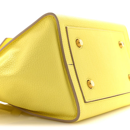 Celine Crisped Calfskin Mini Tie Knot Tote Fluo Yellow 9 of 15