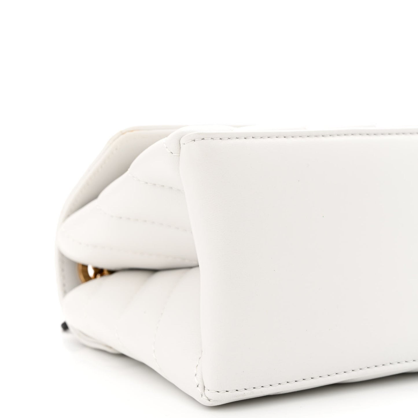 Calfskin Diagonal Quilted Jackhammer 19 Shoulder Bag White