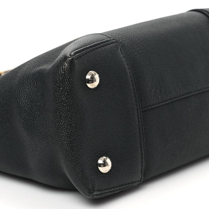 Louis Vuitton Veau Cachemire Snakeskin Soft Lockit MM Black 9 of 13