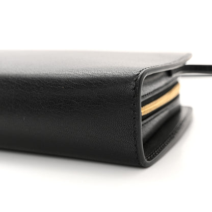 The Row Saddle Calfskin Dalia Baguette Shoulder Bag Black 9 of 10