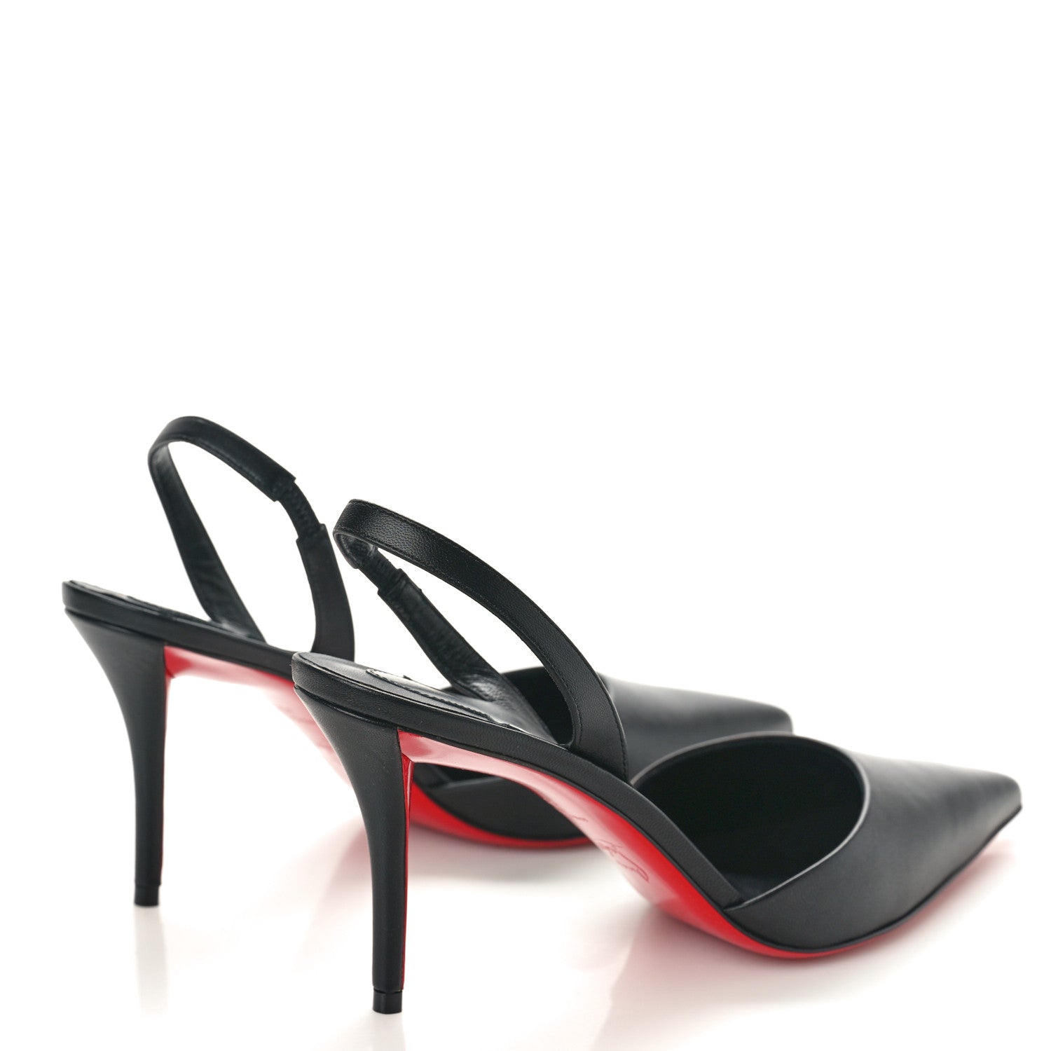 Christian Louboutin Calfskin O Kate Slingback 100 Pumps 39.5 Black 4 of 9
