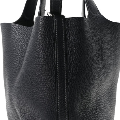 Hermes Taurillon Clemence Picotin Lock 18 PM Bleu Indigo 8 of 10
