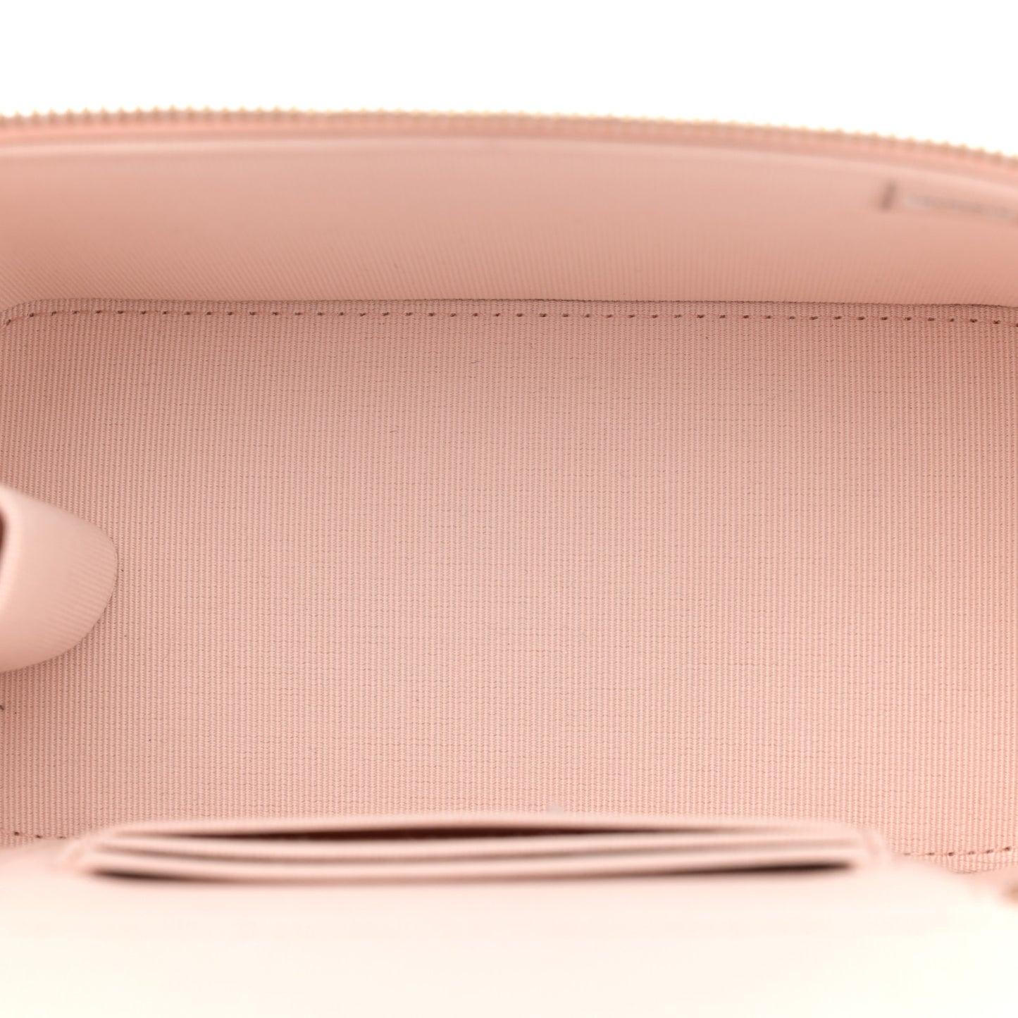 Caviar Quilted Small Vanity Case With Chain Light Beige