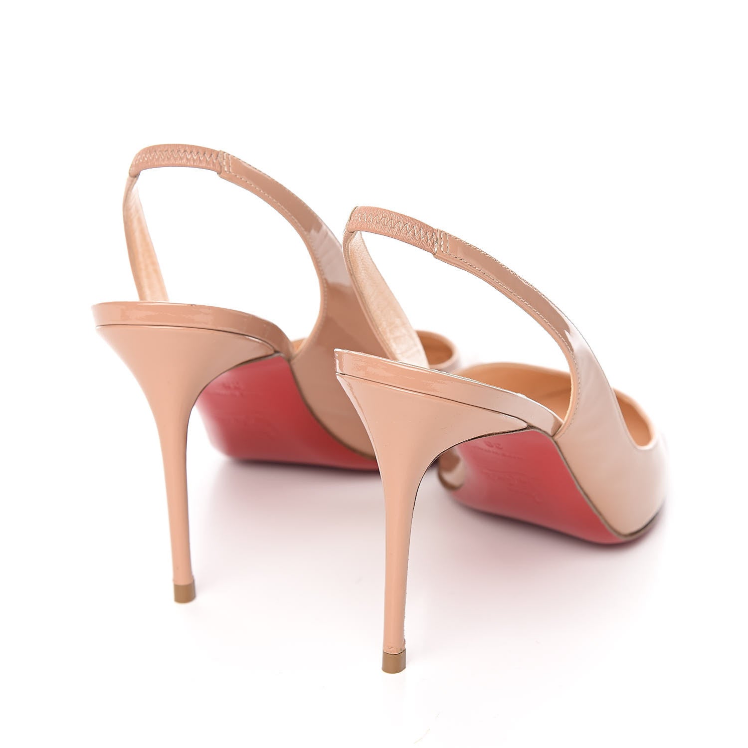 Christian Louboutin Patent Fifi Sling 85 Pumps 39 Nude 4 of 8