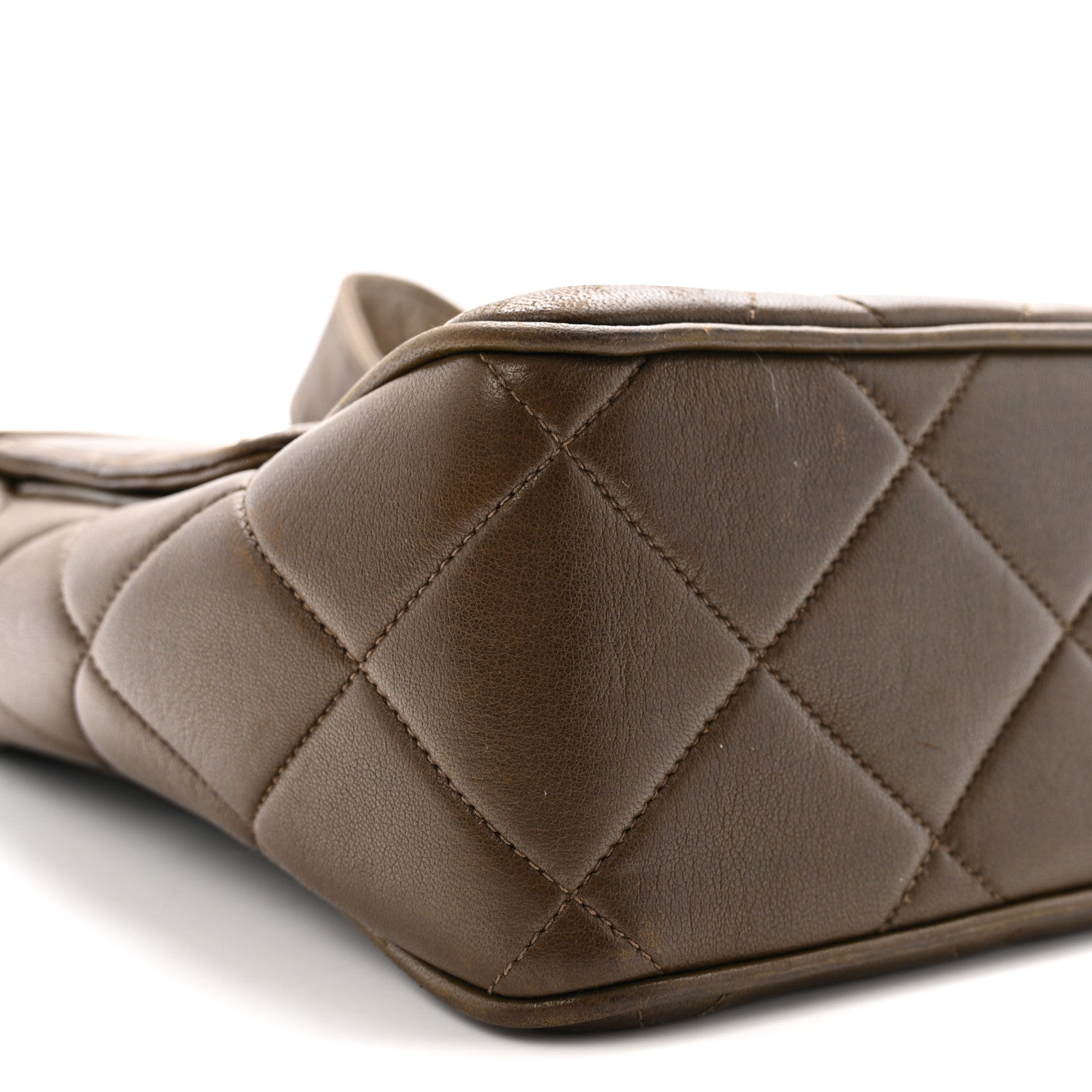 Chanel Lambskin Quilted CC Single Flap Shoulder Bag Brown 9 of 10