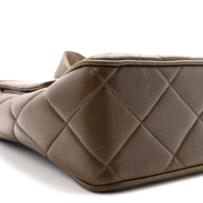 Chanel Lambskin Quilted CC Single Flap Shoulder Bag Brown 9 of 10