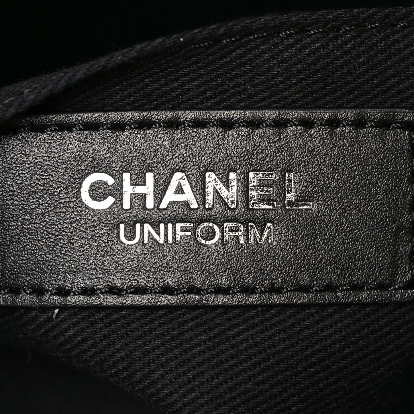 Calfskin Quilted CC Uniform Flap Belt Bag Black