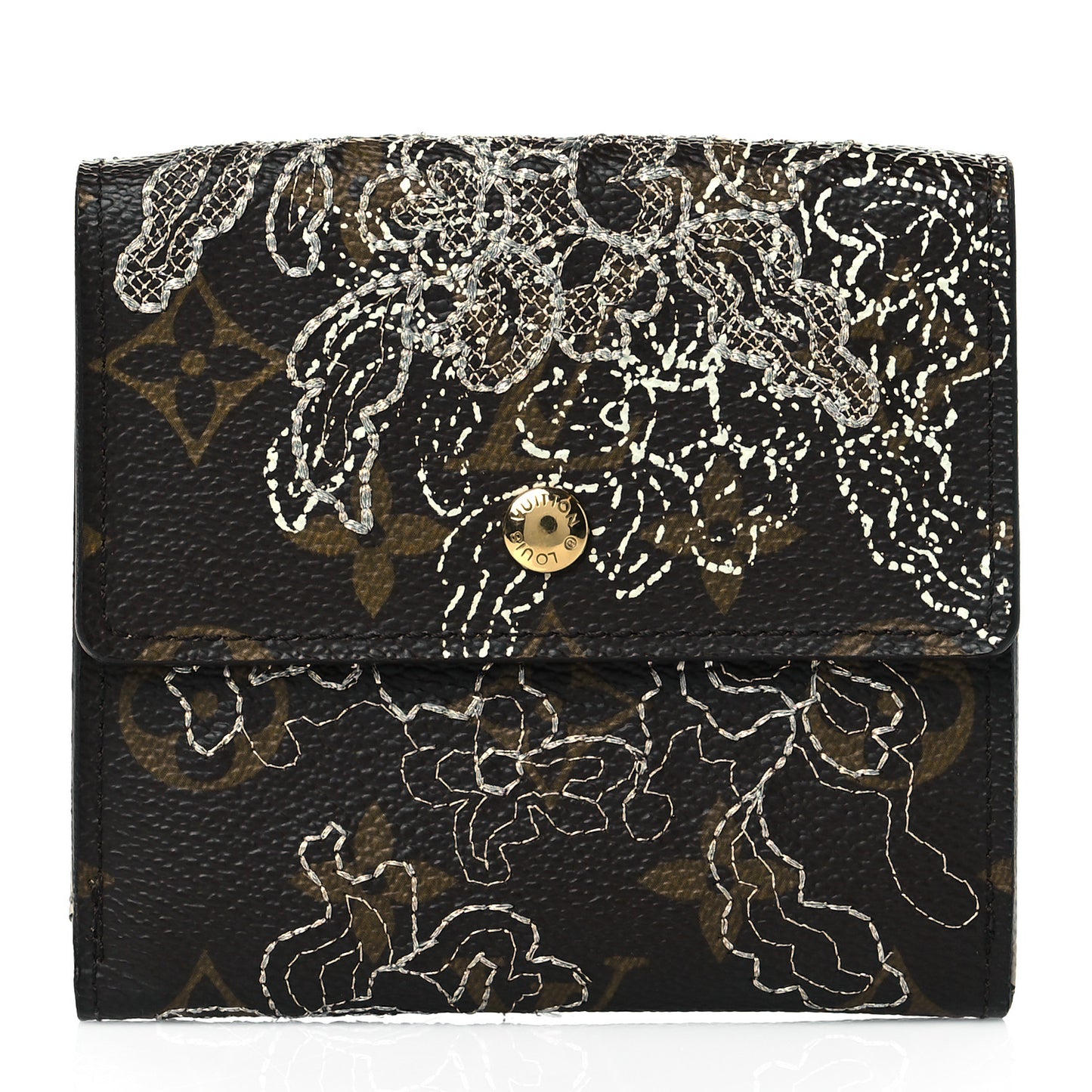 Monogram Dentelle Elise Wallet Silver
