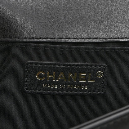 Chanel Lambskin Quilted Medium Top Handle Boy Flap Black 6 of 10
