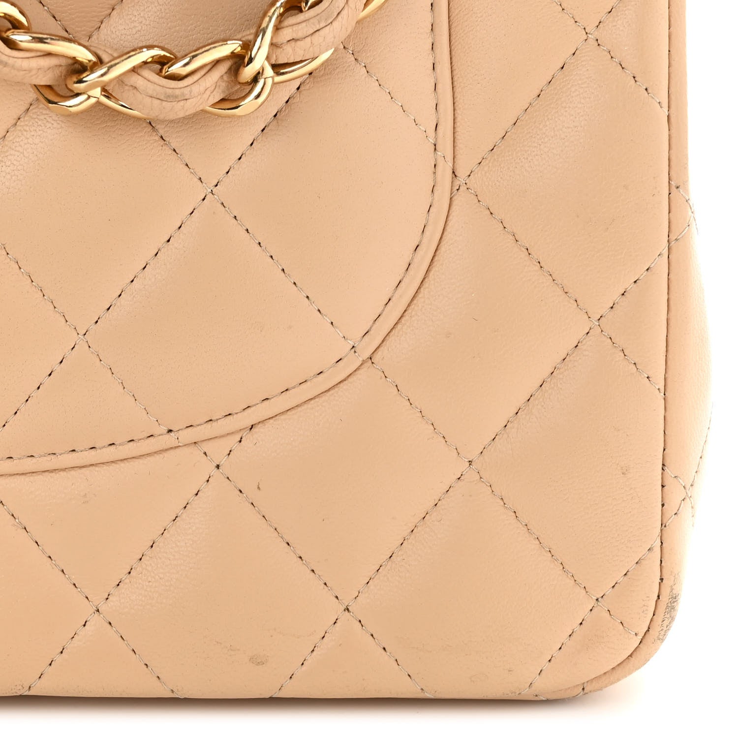 Chanel Lambskin Quilted Jumbo Double Flap Beige 20 of 26