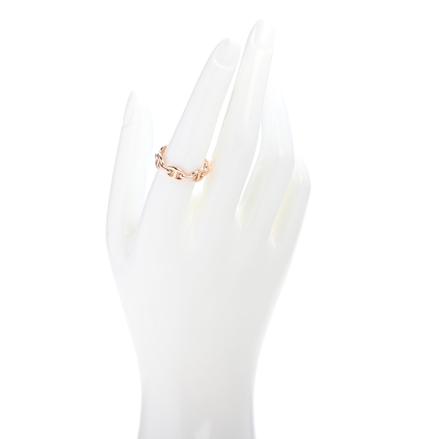 18K Rose Gold PM Chaine D'Ancre Enchainee Ring 58 8.25