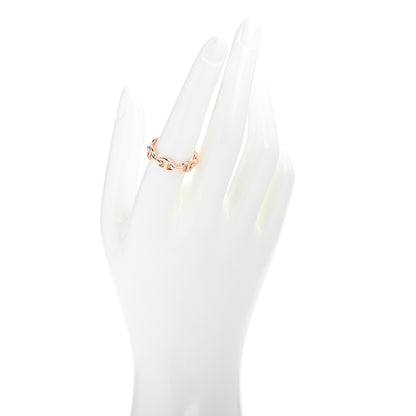 Hermes 18K Rose Gold PM Chaine D'Ancre Enchainee Ring 58 8.25 2 of 5