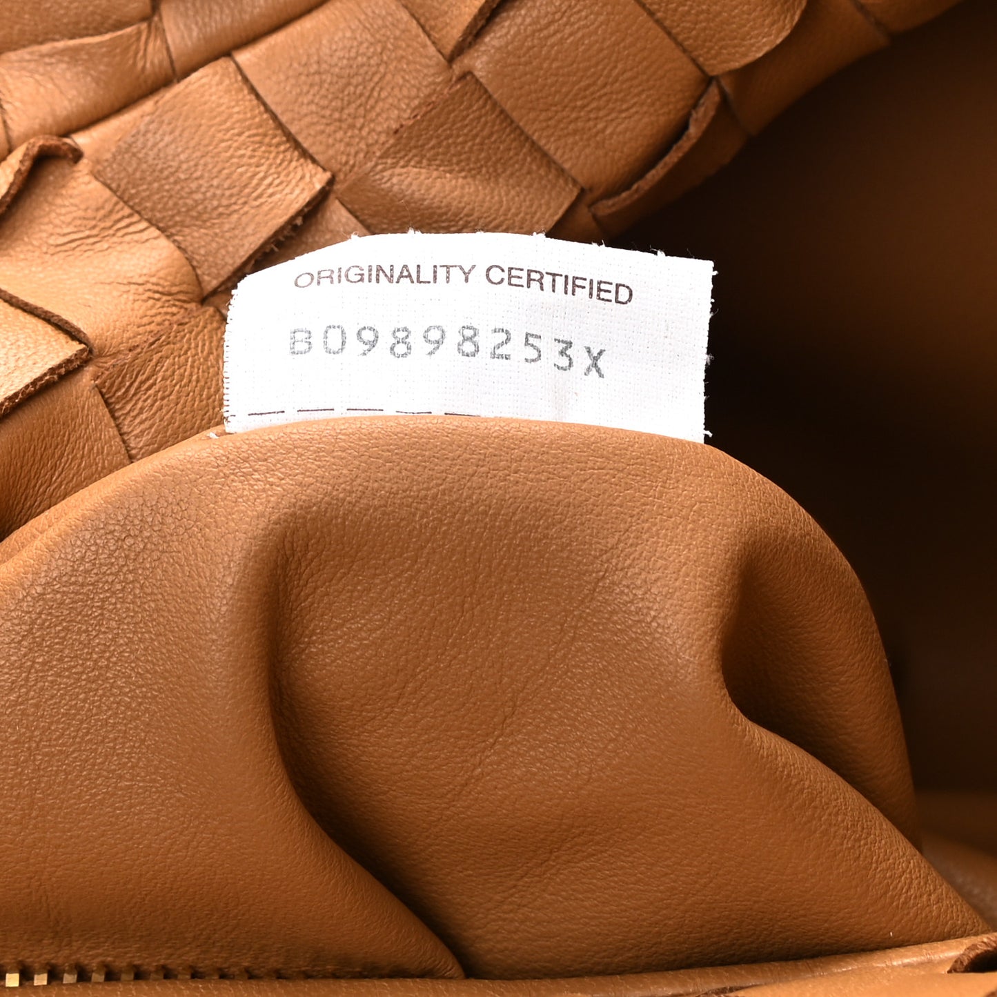 Nappa Intrecciato Teen Jodie Hobo Caramel