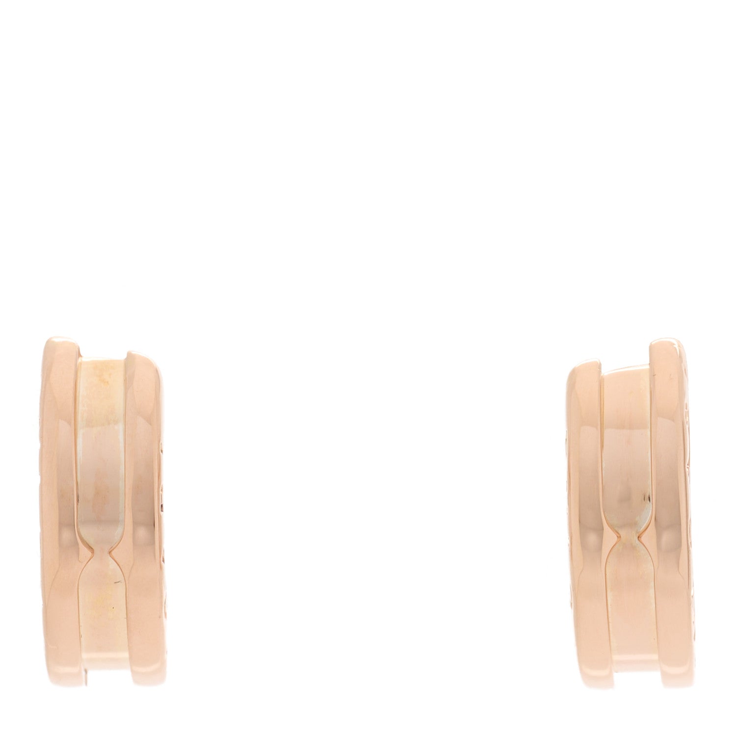 Bulgari 18K Rose Gold Small B.Zero1 Hoop Earrings 1 of 4