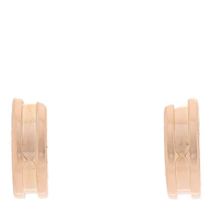 Bulgari 18K Rose Gold Small B.Zero1 Hoop Earrings 1 of 4