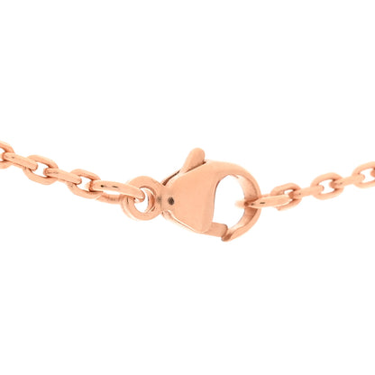 Hermes Lacquered Rose Gold Mini Pop H Pendant Necklace Rose Dragee 4 of 7
