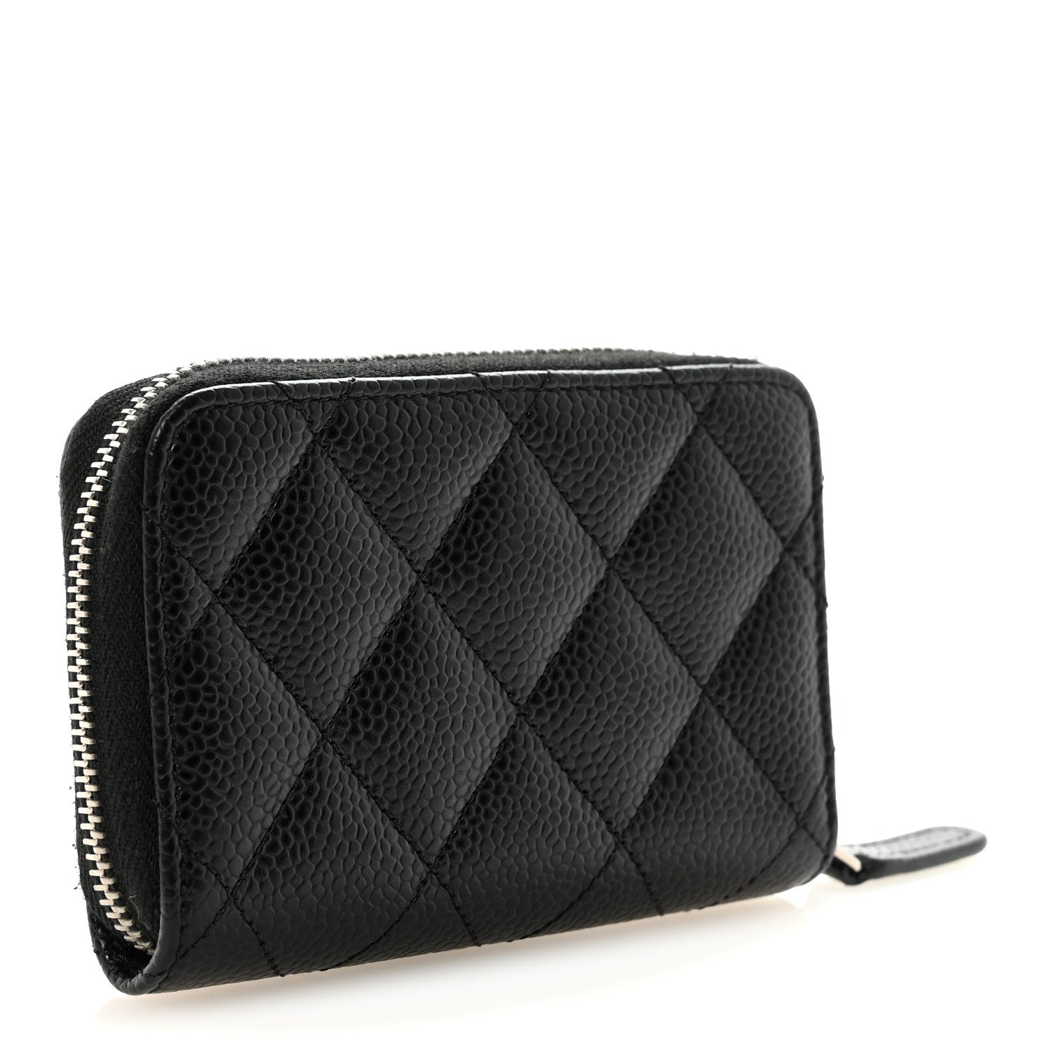 Chanel Caviar Quilted Zip Coin Purse Black 3 of 7