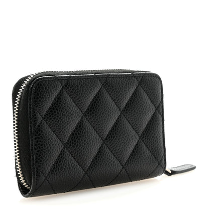 Chanel Caviar Quilted Zip Coin Purse Black 3 of 7