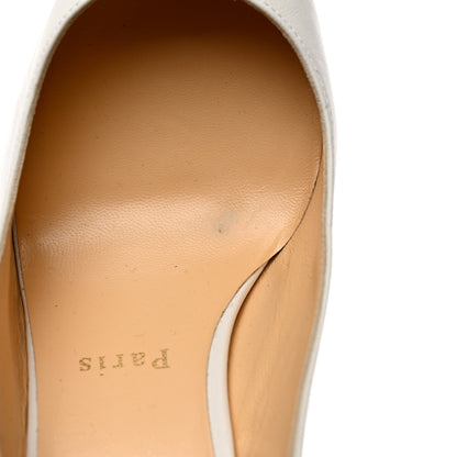Christian Louboutin Calfskin Kate Slingback 85 Pumps 36.5 White 11 of 12