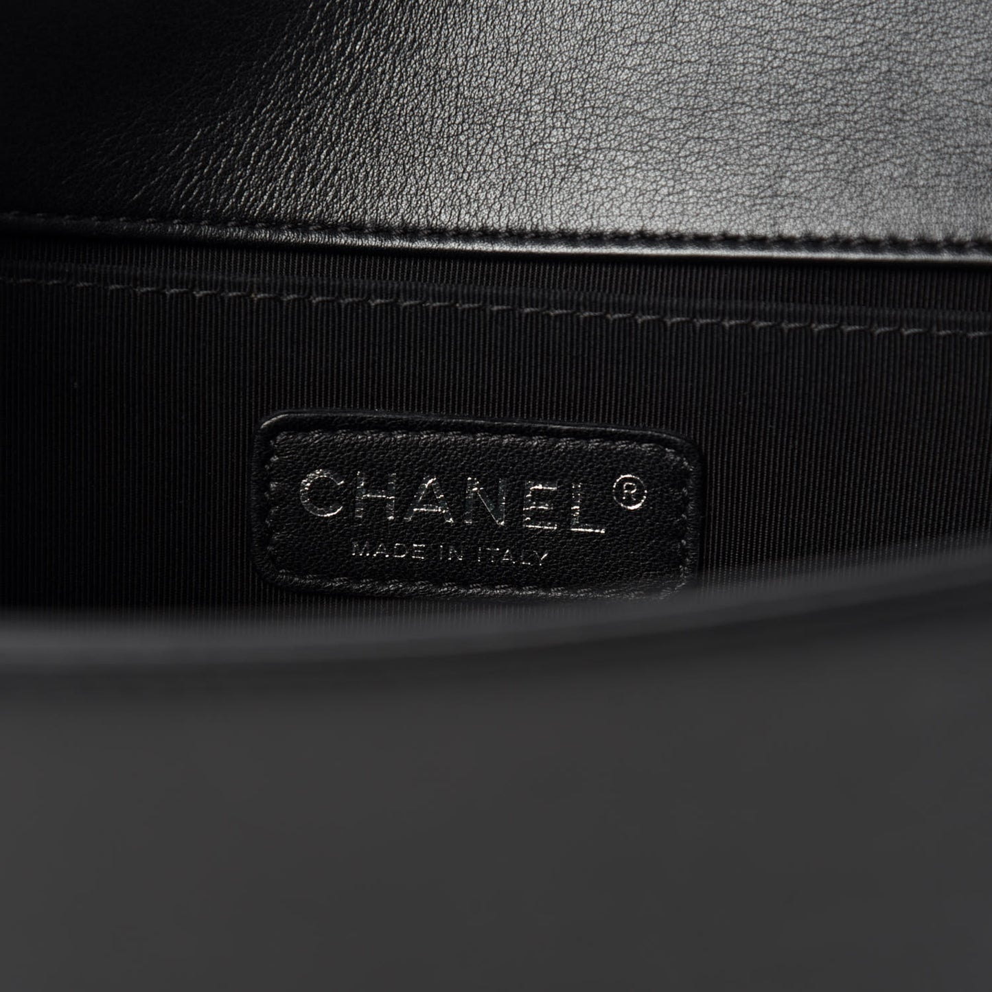 Calfskin Quilted Medium Boy Flap Black
