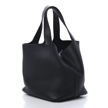 Hermes Taurillon Clemence Picotin Lock 22 MM Black 2 of 4