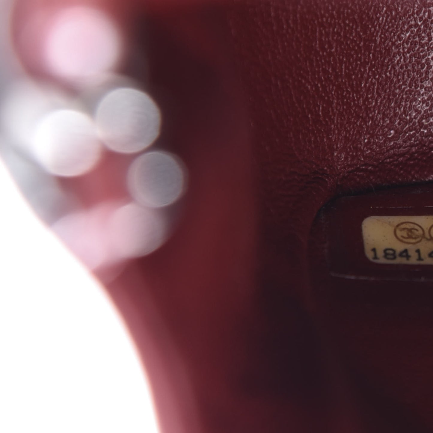 Lambskin Quilted Mini Square Flap Burgundy