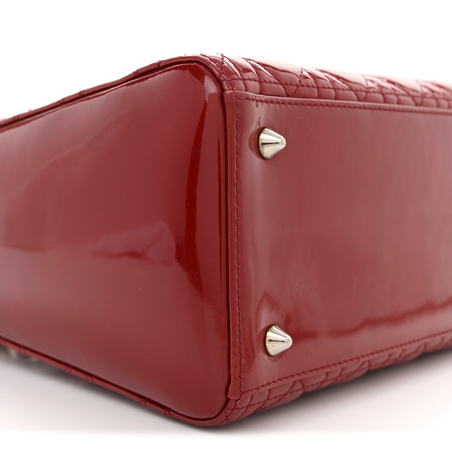 Christian Dior Patent Cannage Medium Lady Dior Red 9 of 11