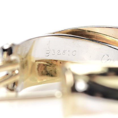 Cartier 18K Pink Yellow White Gold 9.5mm Trinity Hoop Earrings 5 of 6