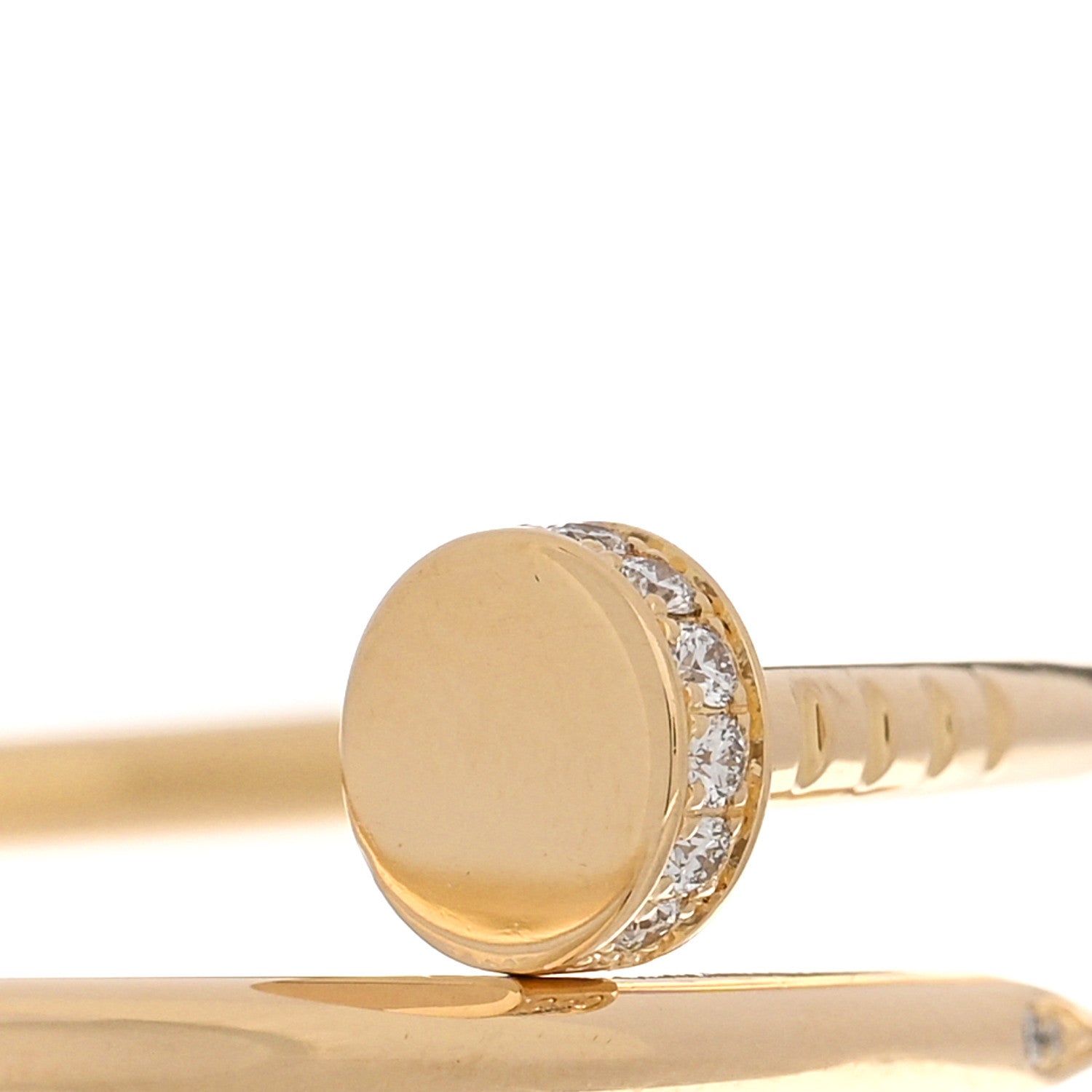 Cartier 18K Yellow Gold Diamond Small Juste Un Clou Bracelet 17 3 of 5
