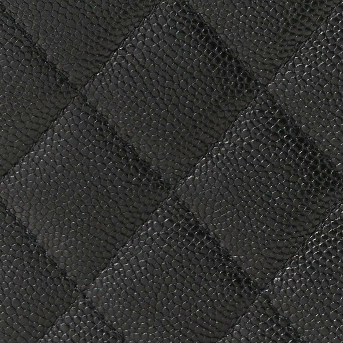 Caviar Quilted Phone Holder With Chain Black
