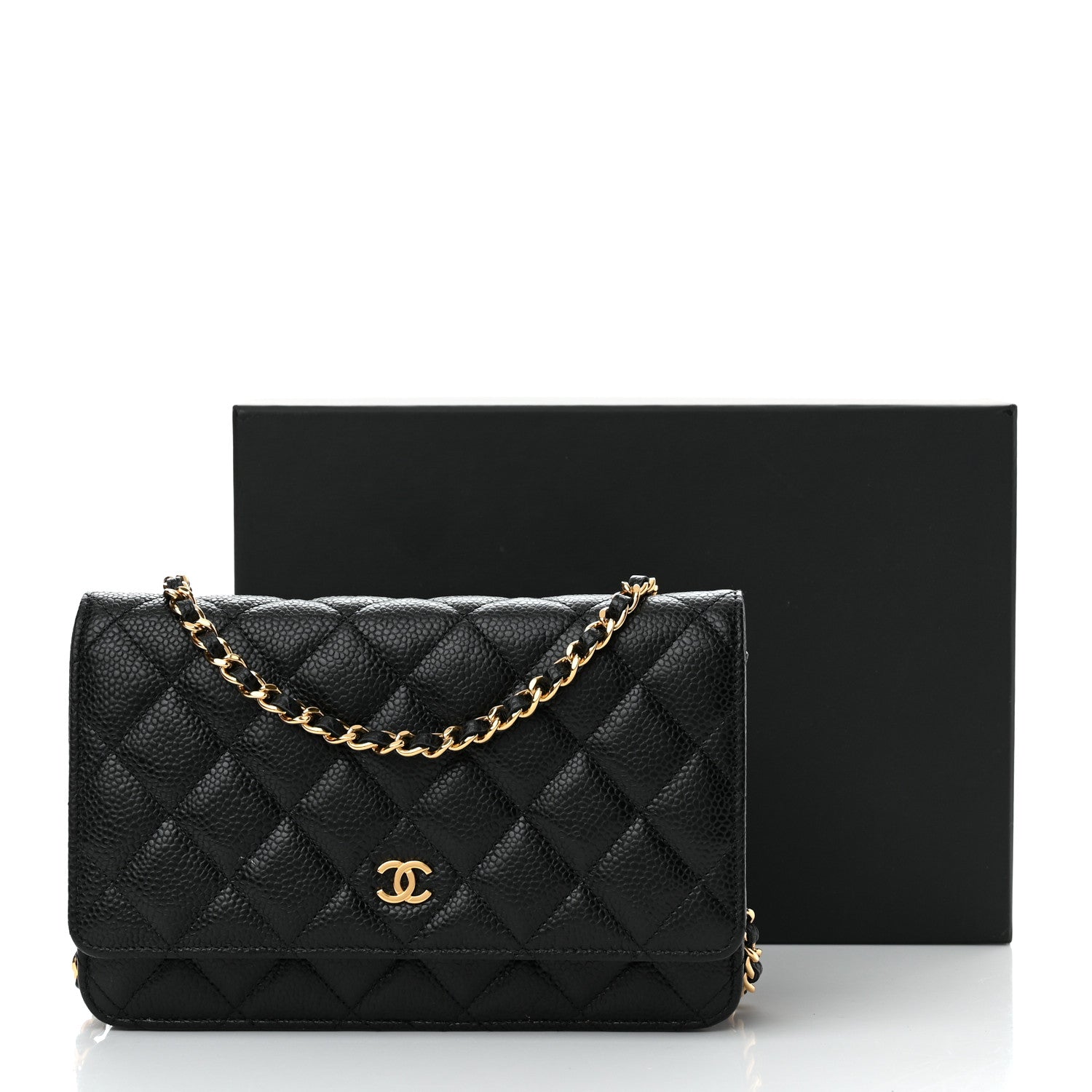 Chanel Caviar Quilted Wallet On Chain WOC Black 12 of 12
