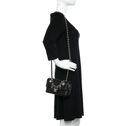 Chanel Lambskin Quilted Mini Coco Charms Rectangular Flap Black 2 of 11