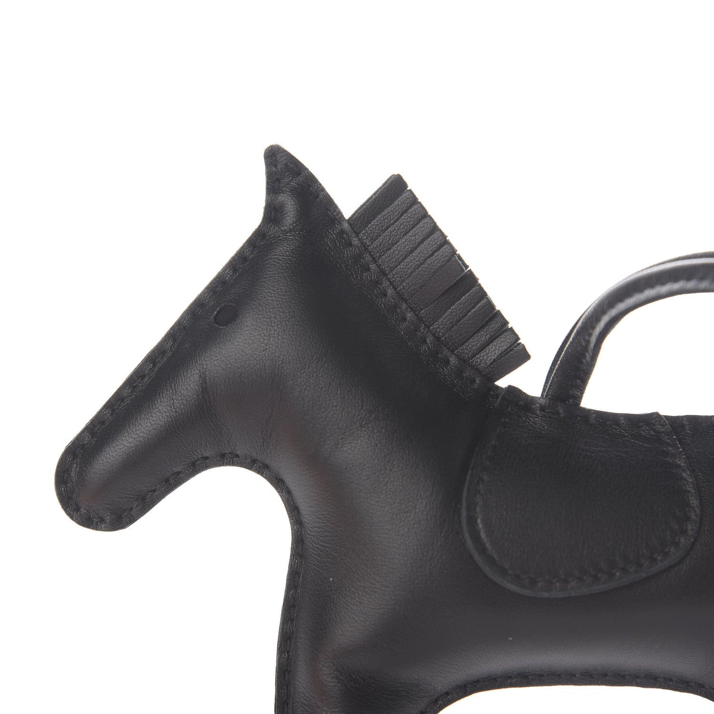 Milo Lambskin Grigri Rodeo Horse Bag Charm GM So Black