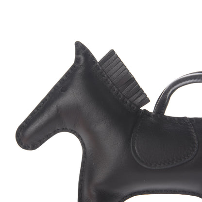 Hermes Milo Lambskin Grigri Rodeo Horse Bag Charm GM So Black 3 of 4