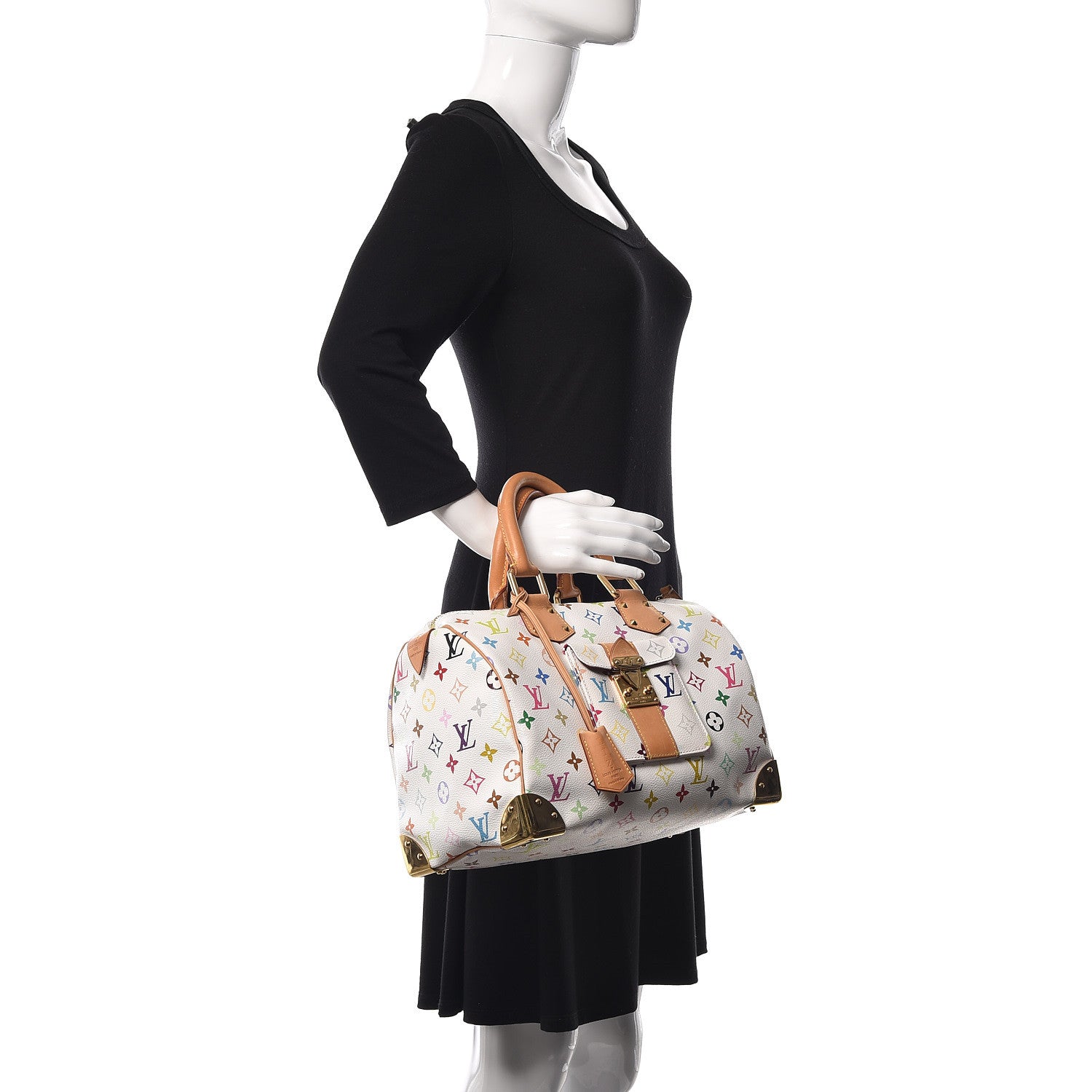 Louis Vuitton Monogram Multicolor Speedy 30 White 2 of 10