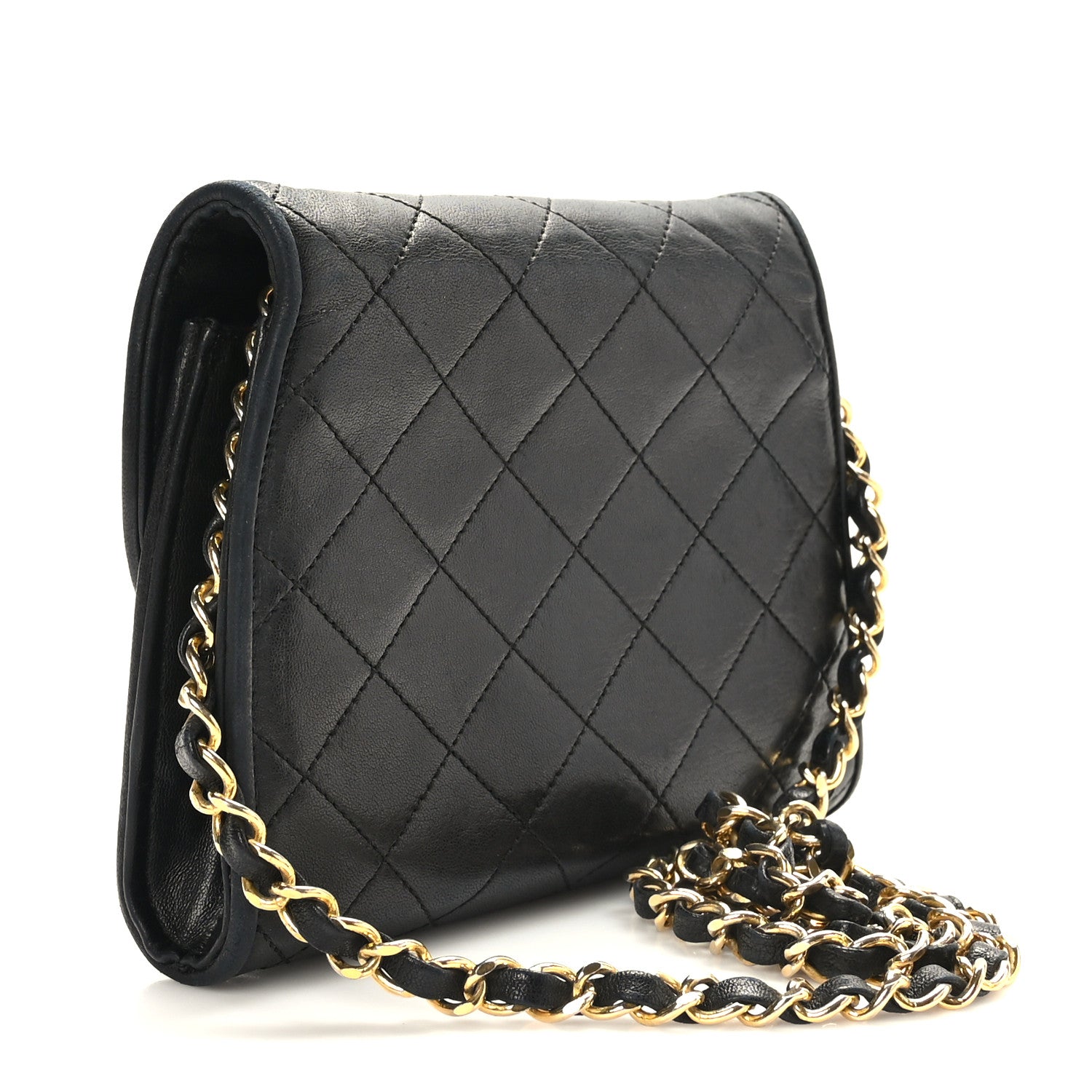 Chanel Lambskin Quilted Mini Square Flap Bag Black 3 of 10